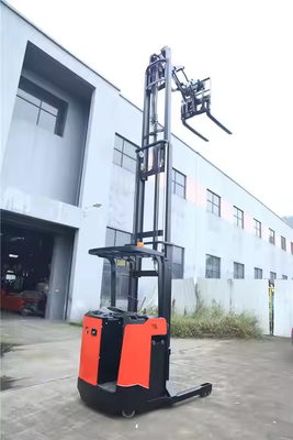 最も売れる 1.2 トン 1 トン スタッカー 電動フォークリフト 小型 大型車輪