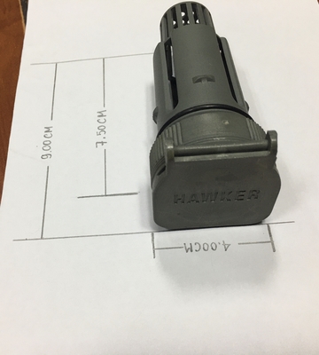 産業用電池 バスケタイプ 換気栓 色 グレー サイズ L 長さ 92mm