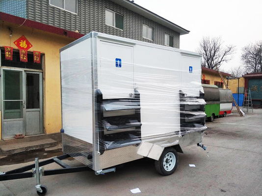 1 ステップ 押す 折りたたむ 移動 トイレ トレーラー と RV トイレ クリーン と 廃棄物 水タンク