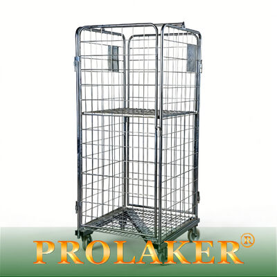 Z型 倉庫 ロールケージ サイズ調整 負荷容量 折りたたみ直形 材料の回転のために