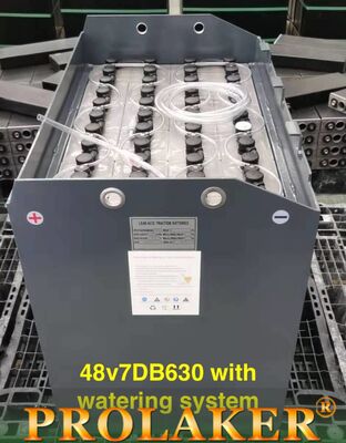 MHEのフォークリフトのためのカスタマイズされた鉛酸630AH 48vの牽引電池1500の時周期