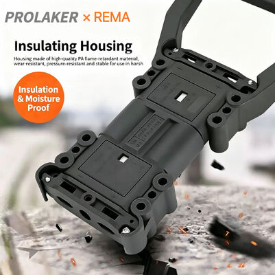 耐久性のある耐酸設計 Din160 REMA 完全なオス & メス バッテリー充電コネクタ セット フォークリフト、スイーパー、RCC デバイス用 DIN VDE 0623 & EN 1175 工業規格に準拠
