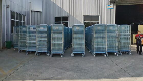 重荷 500kg 収納可能 折りたたむワイヤ Mesh ロールケージ 倉庫物流保管