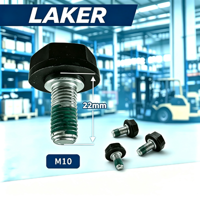 工場直販 LAKER M10*22 プラスチック絶縁六角ファスナー、OEM ODM カスタム高強度亜鉛メッキ防振セルフロッキングねじ、スポット供給ナイロンパッチ防食絶縁継手